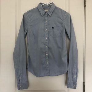 Abercrombie blue button down shirt size small